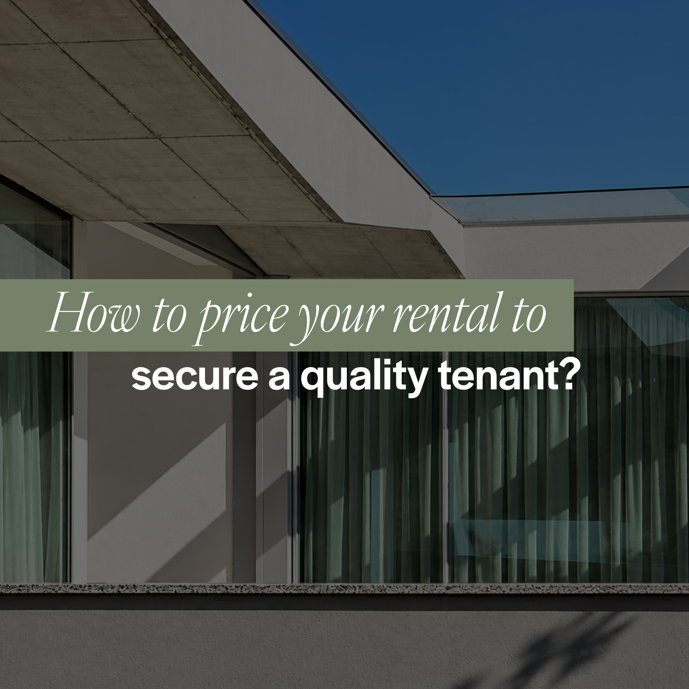 Pricing your rental, an owners guide.
